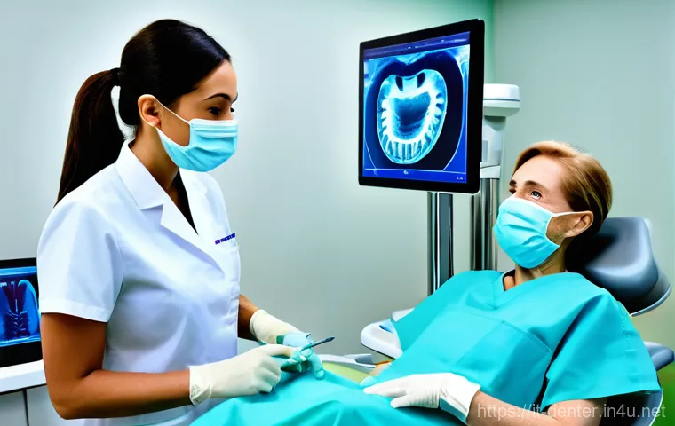 치과위생사 환자 관리 사례 - **Prompt:** "A warm, close-up shot of a female dental hygienist in her late 30s, with a kind and emp...