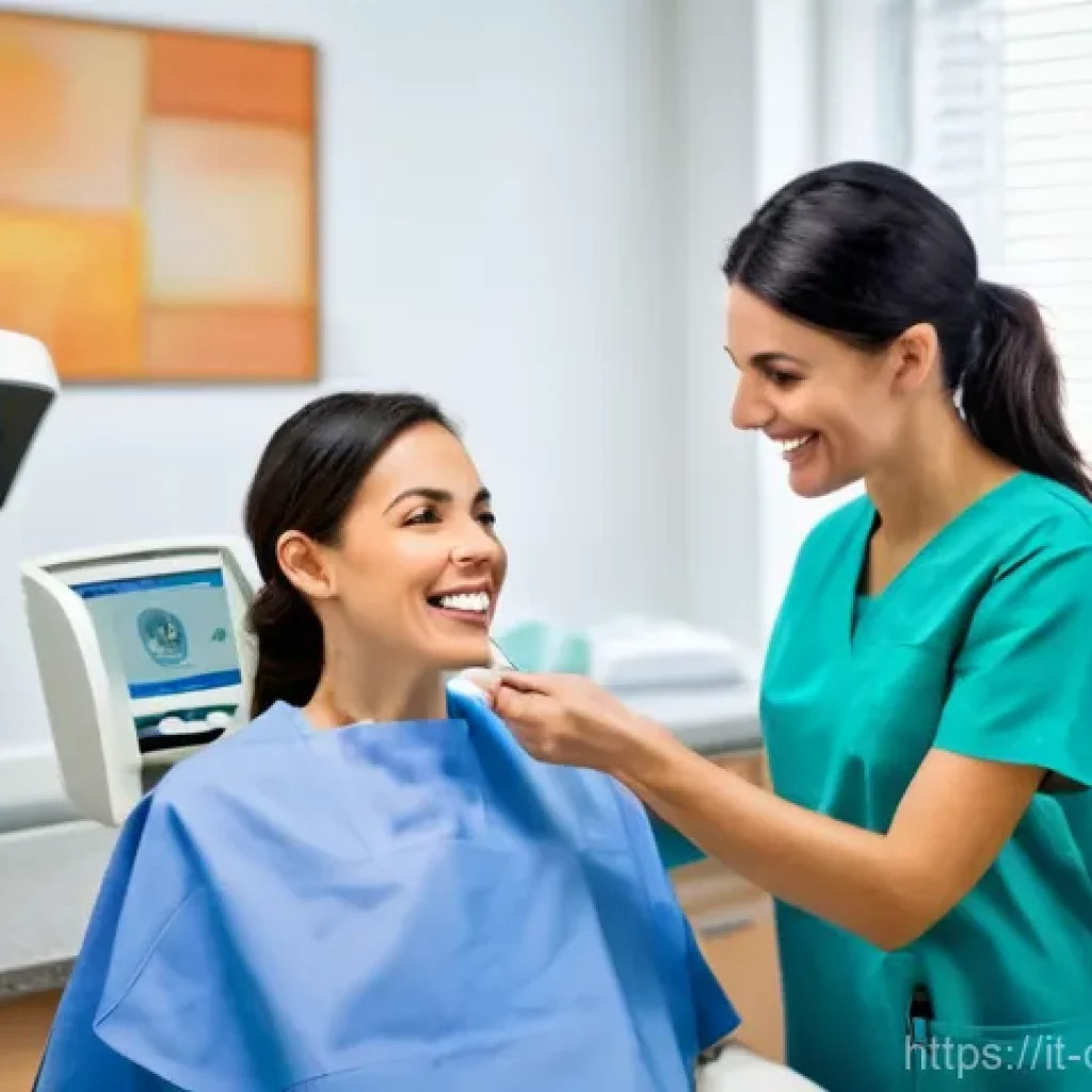 치과위생사 필수 중점 과목 정리 - **Prompt Title: Empowering Oral Health Coaching**
    A bright, clean, and welcoming modern dental o...