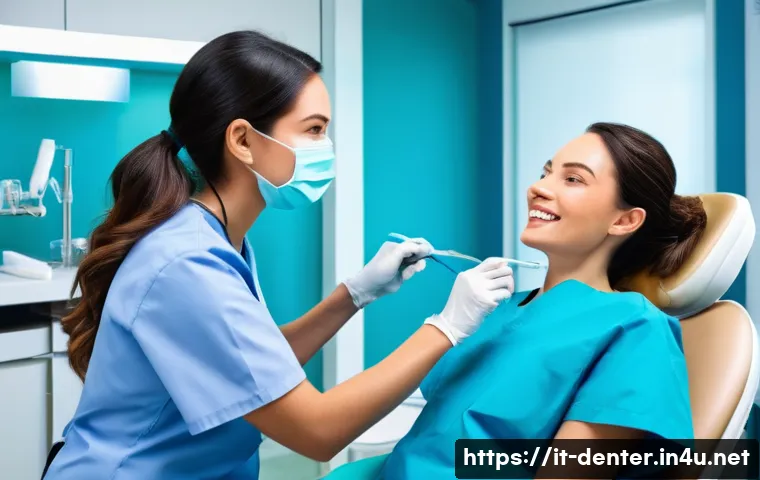 치과위생사 자격증 취득 가이드 - **Prompt: Empathy and Patient Education in a Modern Dental Clinic**
    "A compassionate female dent...