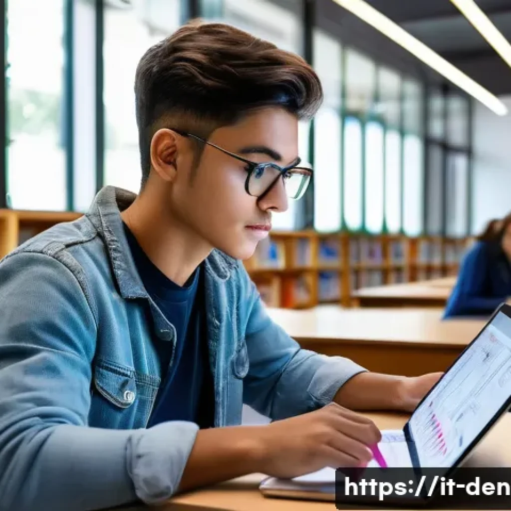 치과위생사 학과 편입 성공 비법 - A focused young adult student studying at a modern Italian university library, surrounded by dental ...