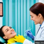 Home 22 치과위생사 학과 졸업생 취업률 - A professional dental hygienist in a modern Italian private dental clinic, wearing clean and profess...