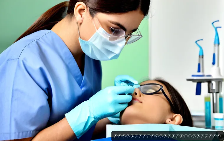 치과위생사 실기 시험에서 실수 줄이는 방법 - Photorealistic Italian dental hygiene student practicing a clinical procedure on a realistic dental ...